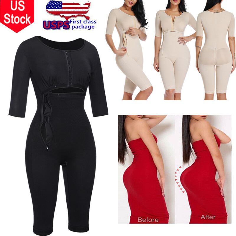 Fajas Colombianas Full Body Arm Shaper Powernet Post-Surgery Girdle Panty te