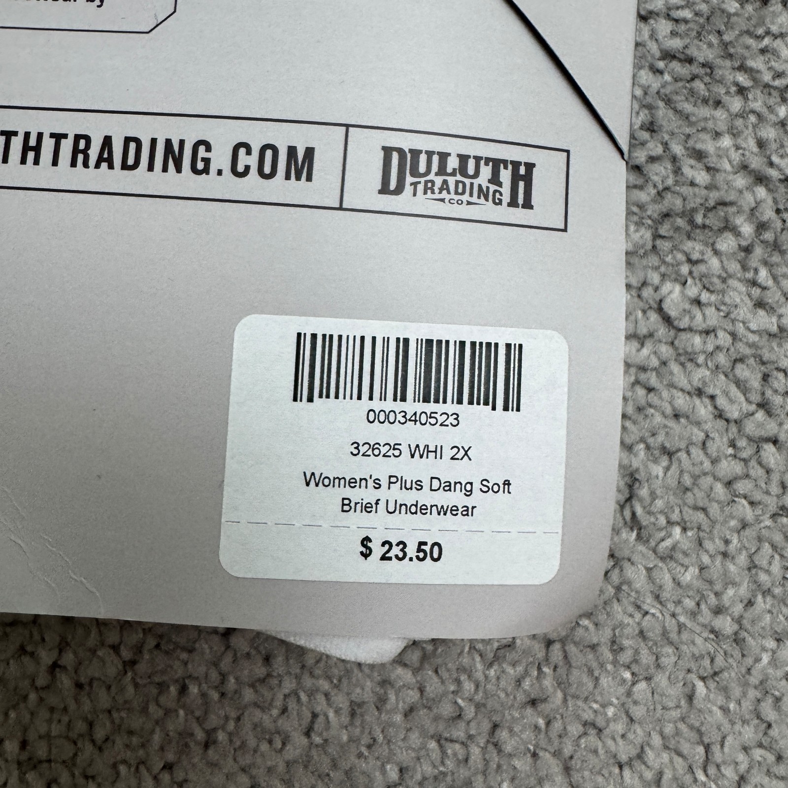 Duluth Trading Co Dang Soft Briefs Underwear Womens 2X Plus White Stretch NWT
