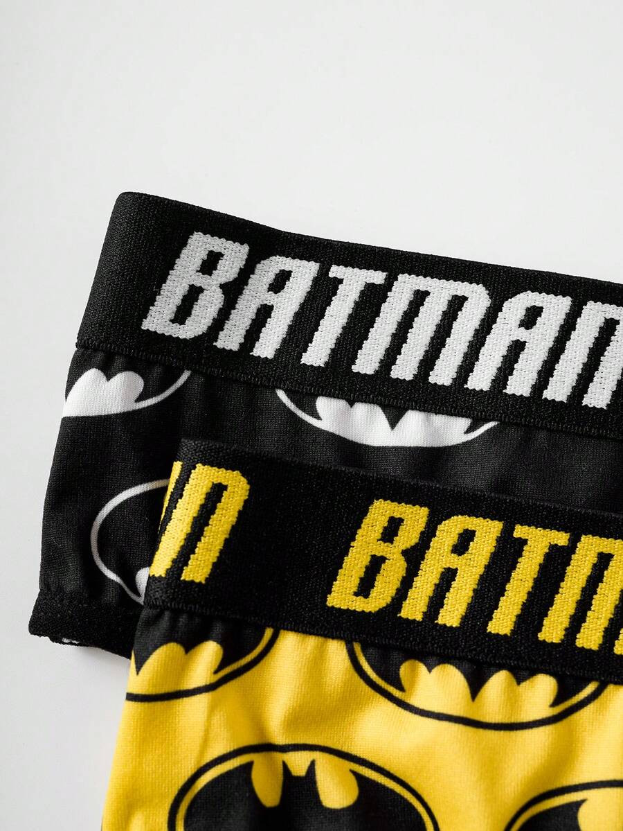 Batman DC Comics Super Hero Cute Licensed Logo Thong Panties – Pack of 2