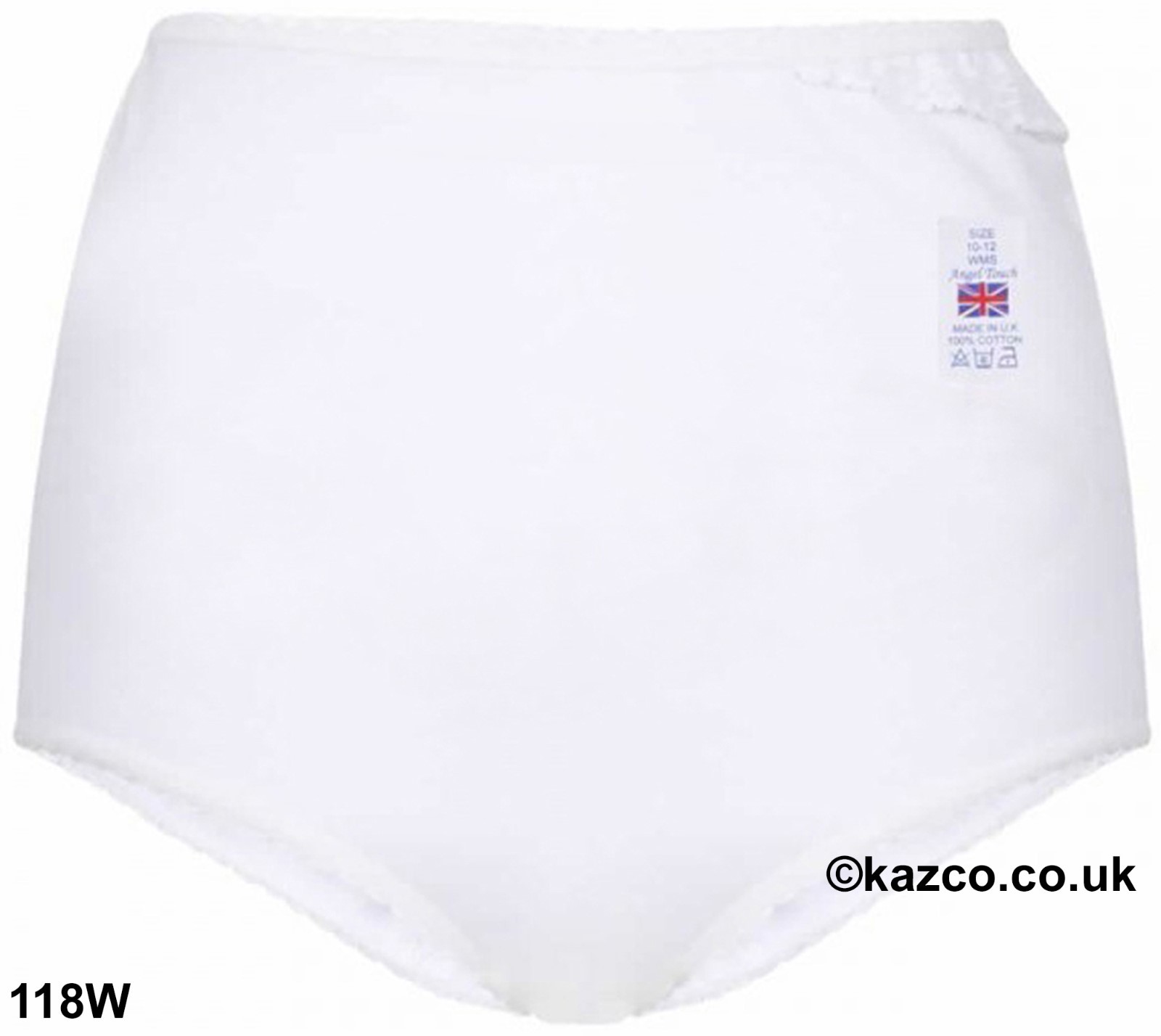 Ladies Full Brief 100% Cotton Large Soft White Knickers Care Home Underwear