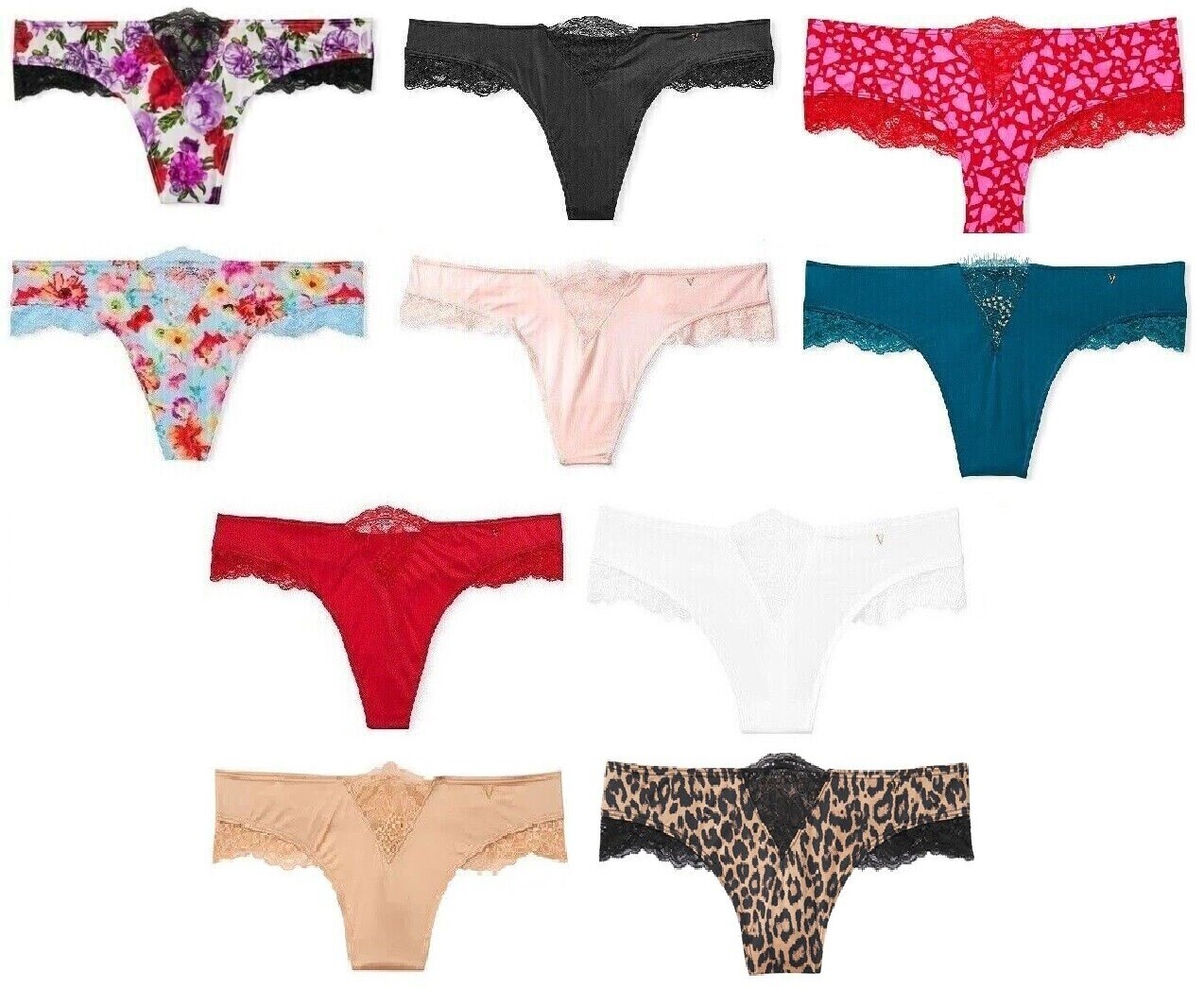 VICTORIAS SECRET VERY SEXY MICRO LACE INSET LOW RISE THONG PANTY XS S M L XL XXL