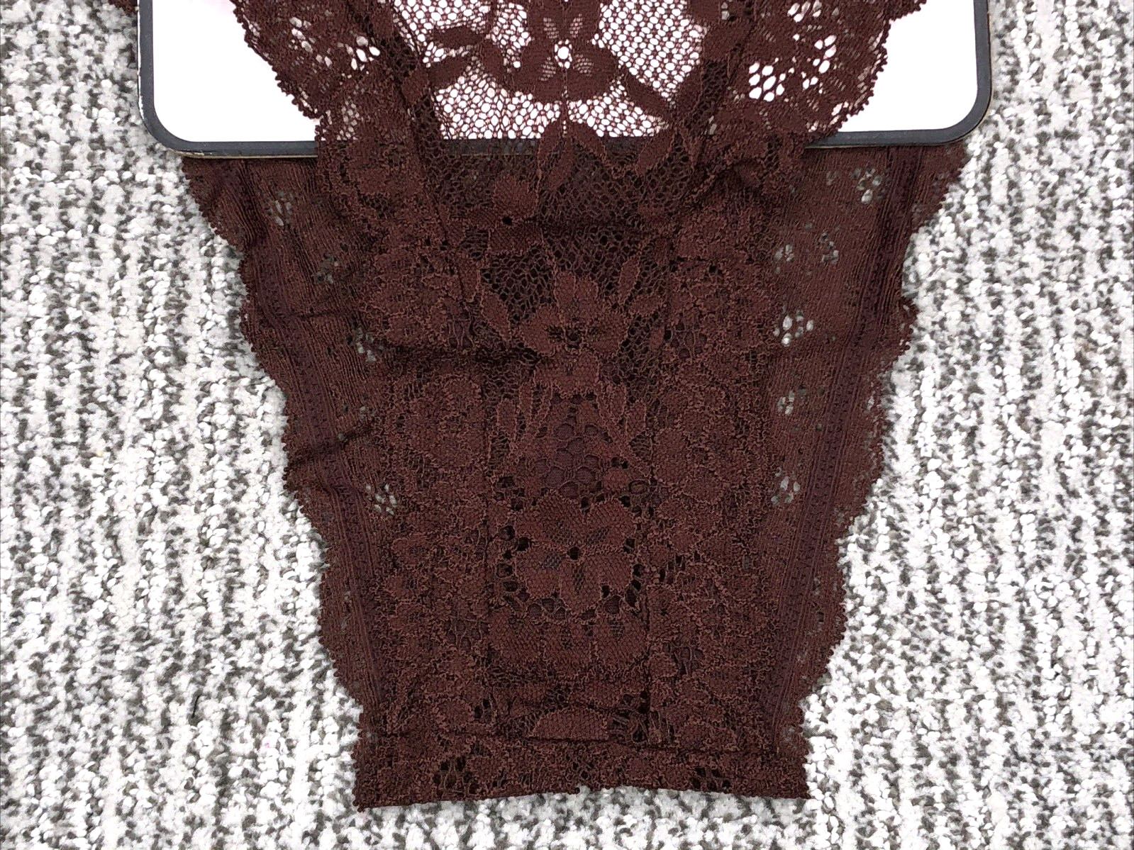Victoria’s Secret Dream Angels NWT Large Burgundy Lace Brazilian Cheeky Panty