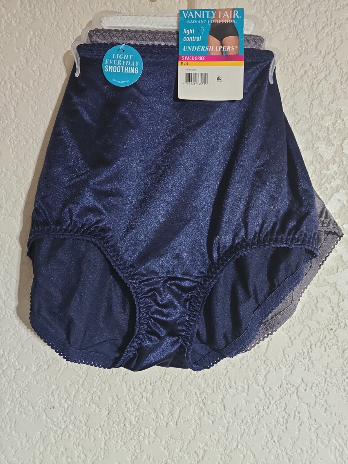 RADIANT VANITY FAIR BRIEF PANTIES LIGHT CONTROL UNDERSHAPERD 3 PACK SZ M 6