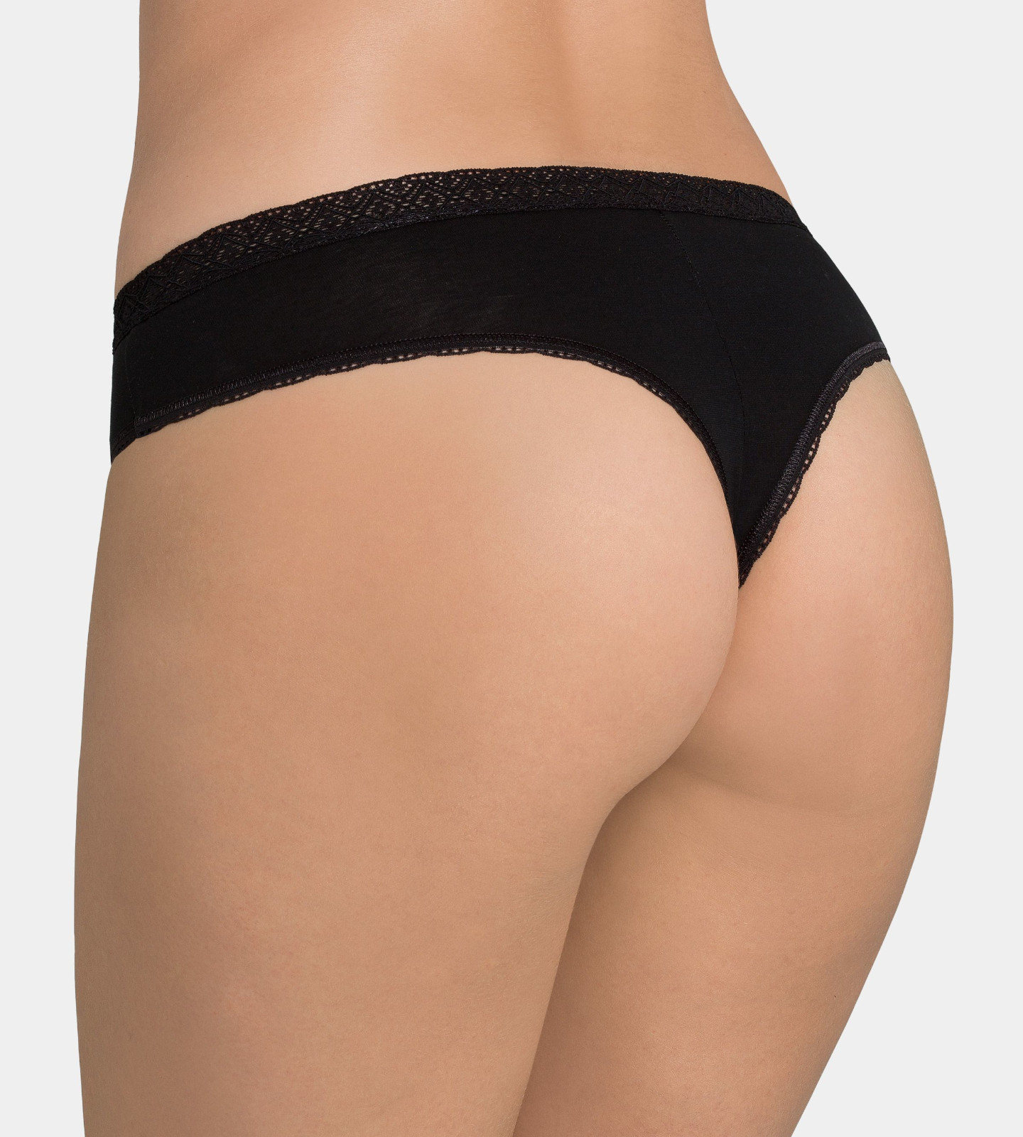 Sloggi EverNew Lace Brazil Panty Knickers 10162963 Black White Beige RRP £7.00