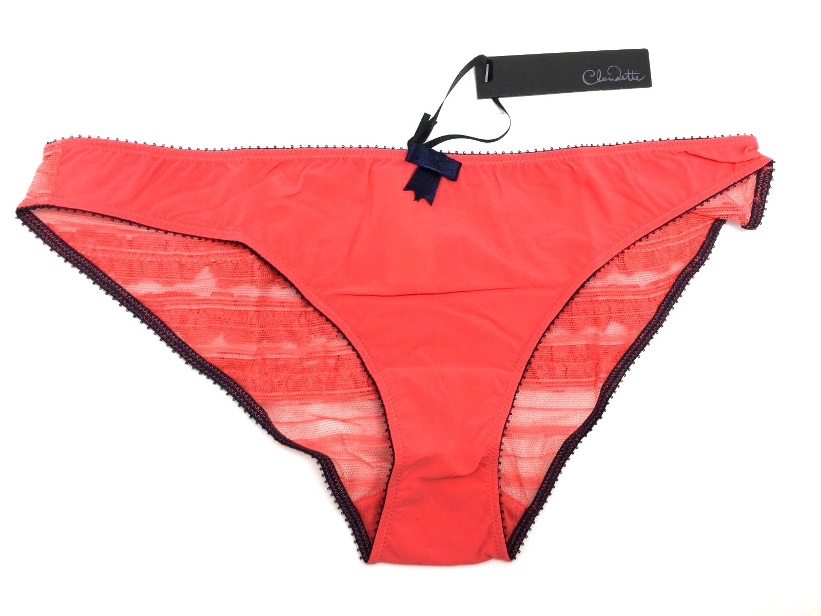 Claudette Sophia Ruffled Back Bikini Panty Women’s Lingerie Panties Papaya Navy