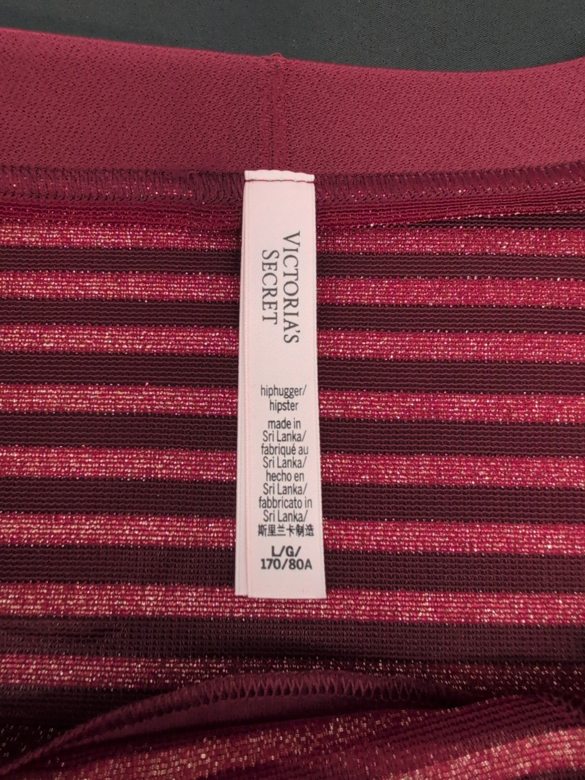 Victoria Secret Sheer Heritage Shimmer Hiphugger Panties L Multi 10Pcs