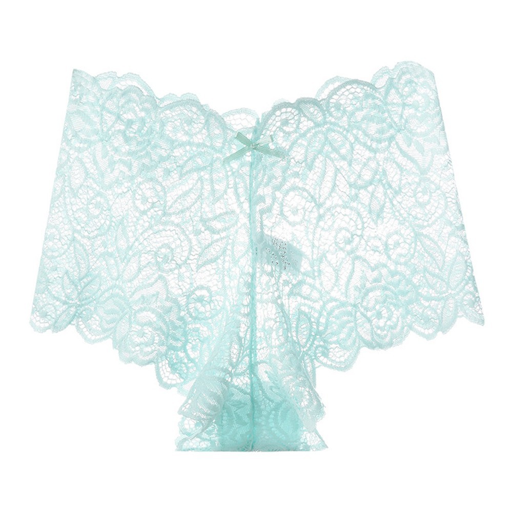 Sexy Low Waist Lace Chiffon Underwear for Women Triangle T Back Design