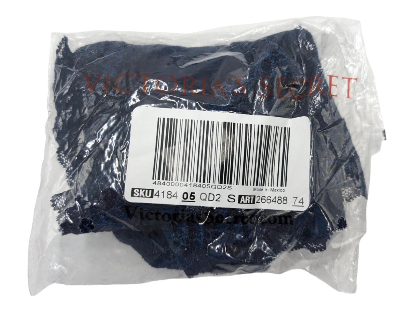 Victoria’s Secret Panties THE LACIE Lace Waist Cotton Cheeky Panty blue Small