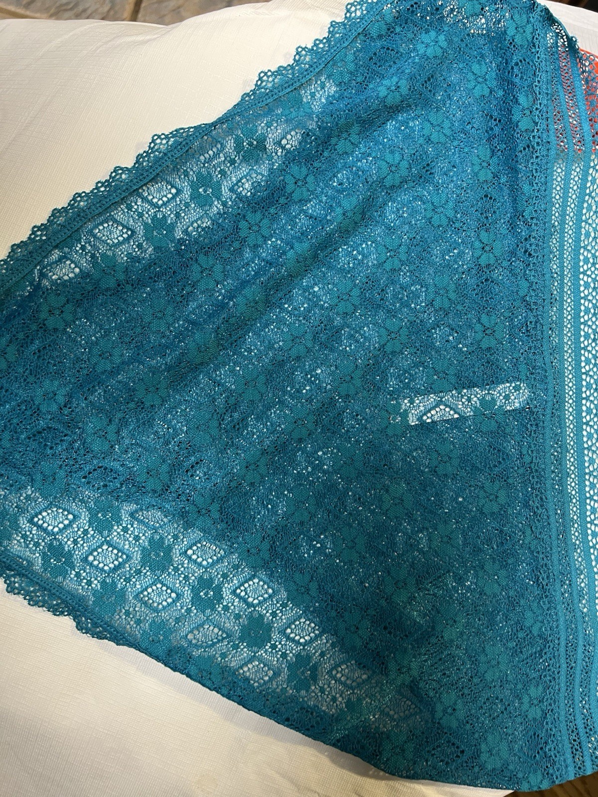 Splendid Women’s Panties (3) Silky, Lace Teal, Teal And Orange Floral Sz. 1X NWT