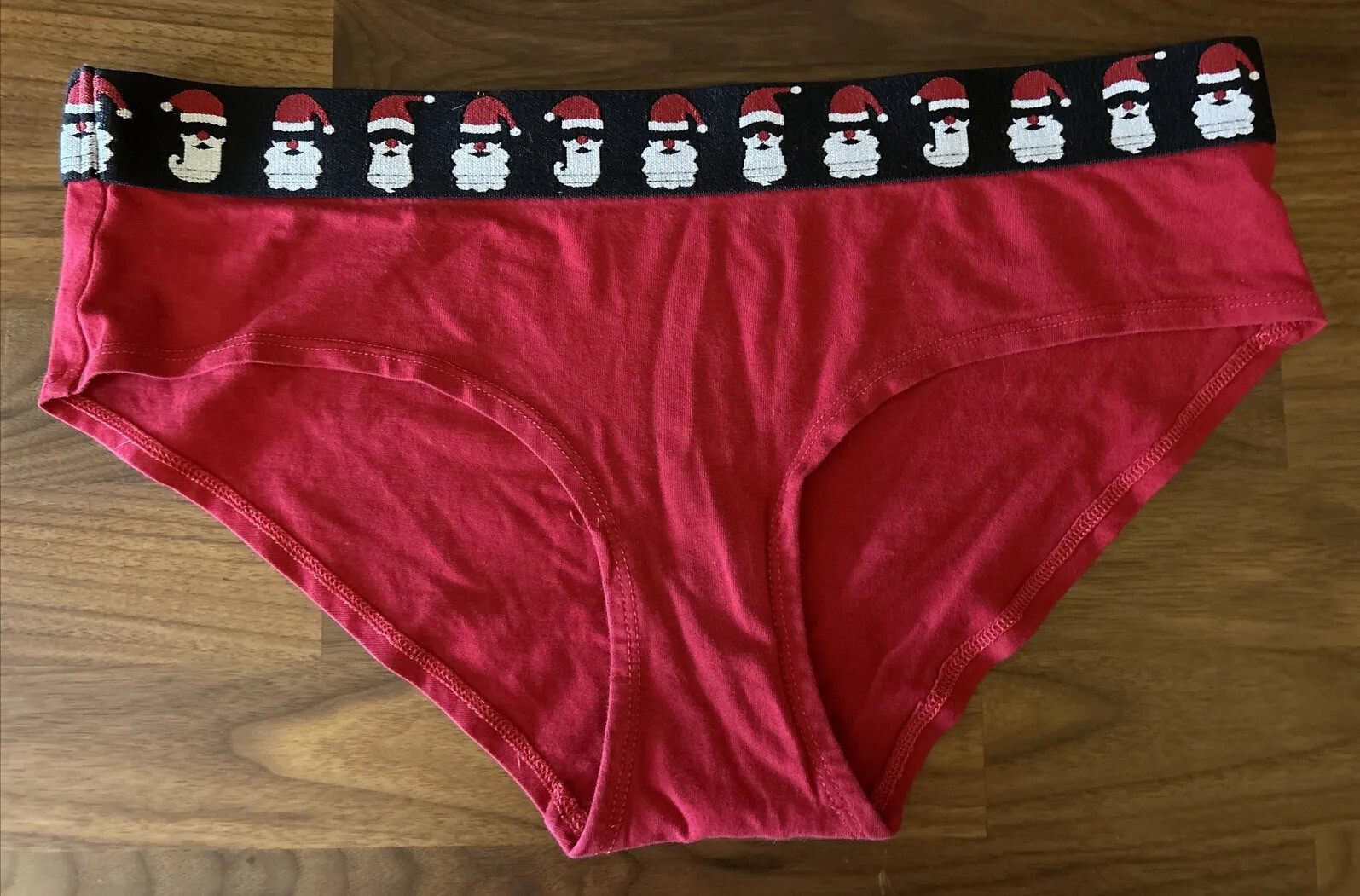 Women’s City Streets Cheeky Panties Size Large Christmas Santa Red Cotton