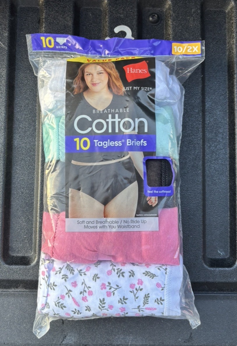 hanes cotton briefs for women underwear’s 10/12X Free Shipping