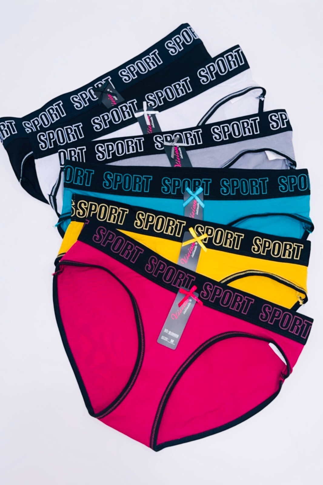 6- 12 Women’s Bikini Sports Sexy Panties Undies COTTON Knicker Panty 3069 S-XL