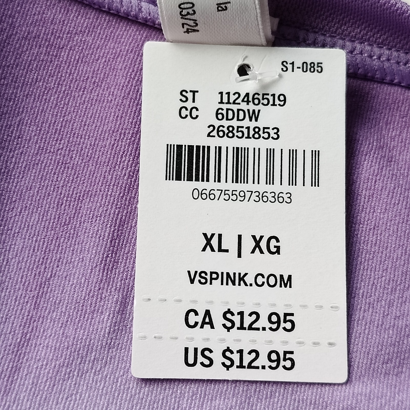 PINK Victoria’s Secret Seamless High-Leg Smooth Thong Panty Glazed Violet Size S