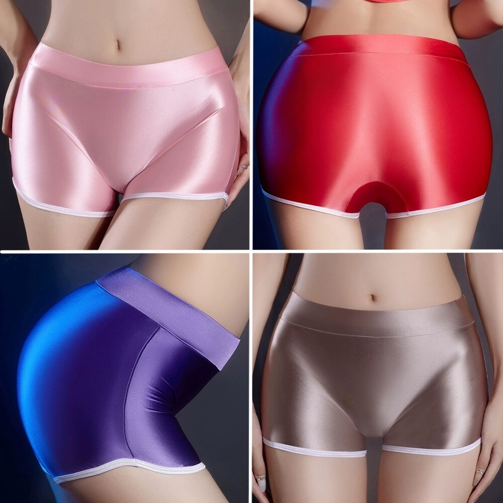 USA 4PCS Smooth Seamless Sport Short Leggings Panties Gym Biker Fitness Shorts