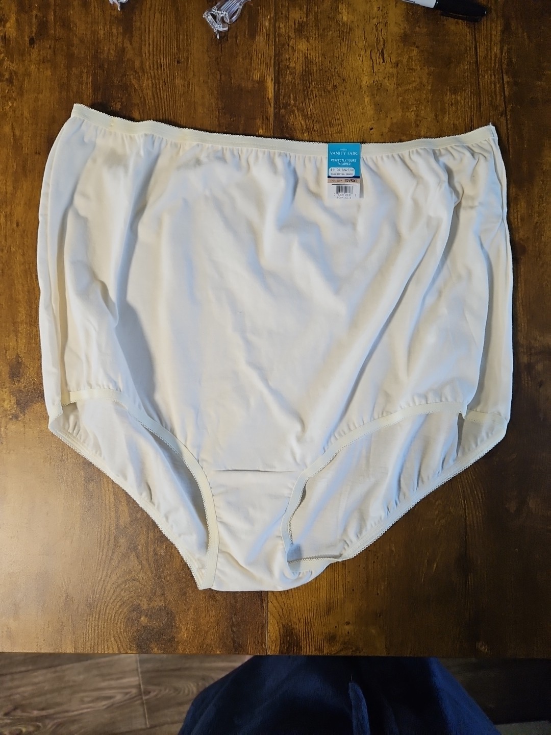 Vanity Fair Womens Perfectly Yours Cotton Brief Panty 15318 Ivory Sz 12 5XL