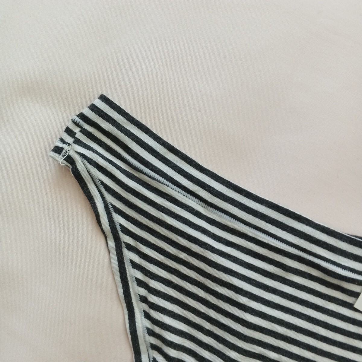 NWT ALFANI Thong Size SMALL Black & White Striped Rayon Blend