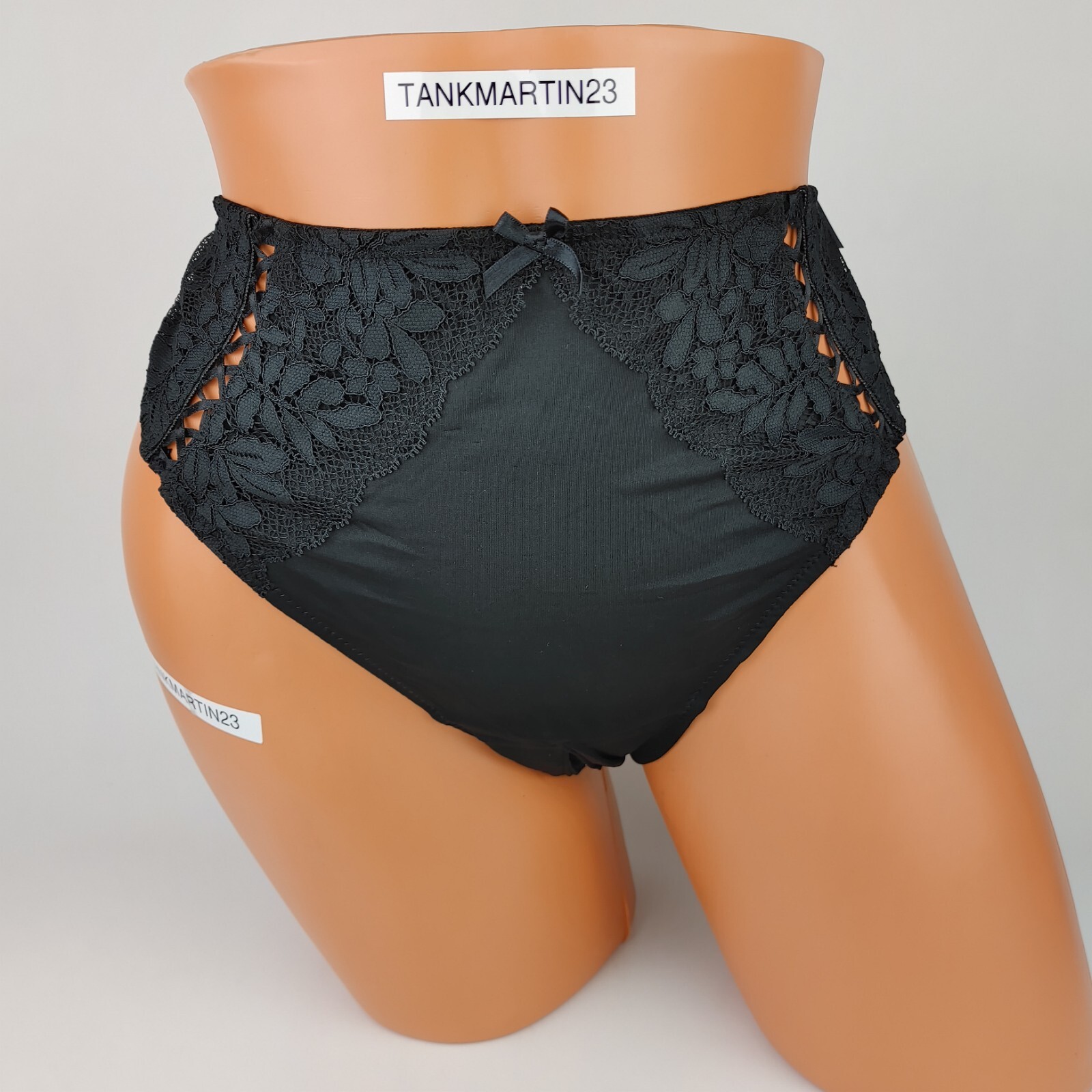 Lane Bryant Cacique 22/24 Sexy Split Gusset Thong Black With Lace Plus Panties