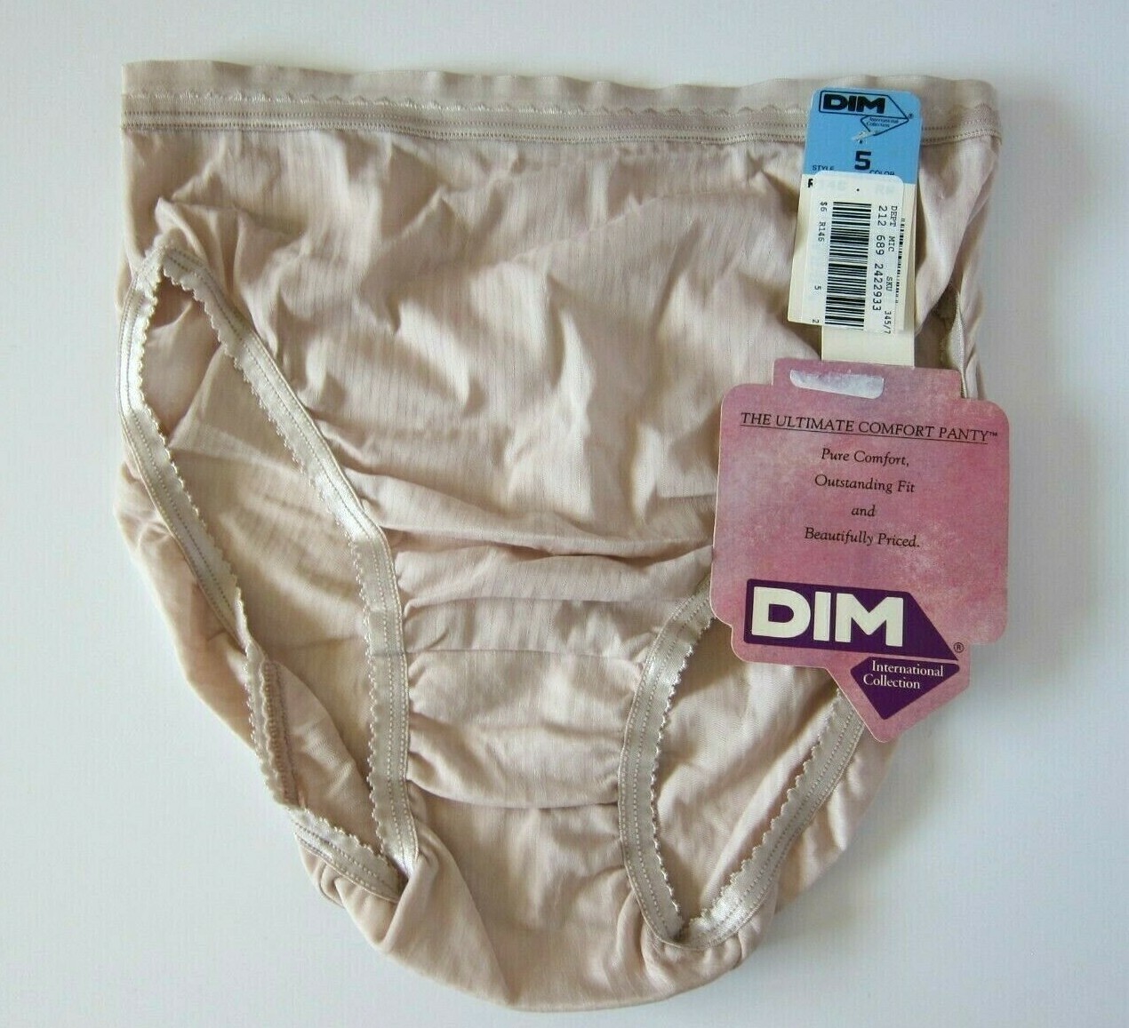 NEW DIM international VINTAGE 90s Silky Stretch High Leg Brief Panties SMALL