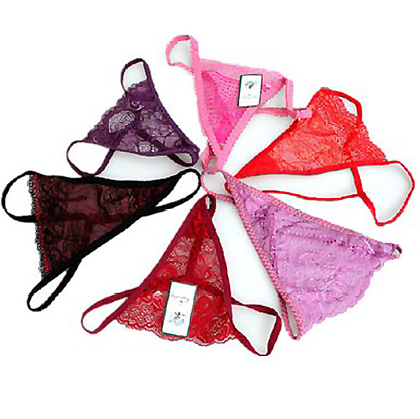 Lot 6 Mixed Sexy Women Bikinis Thongs Tangas T Back G String Panties Underwear