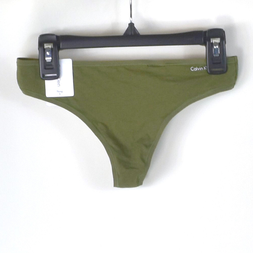 Calvin Klein Womens Form Cotton Thong Blues & Green Choose Size New Panty QD3643