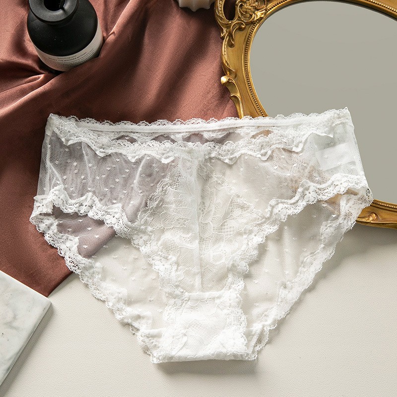 5 Pack Lot Sexy Womens French Lace Panties Underwear See Through Briefs Lingerie