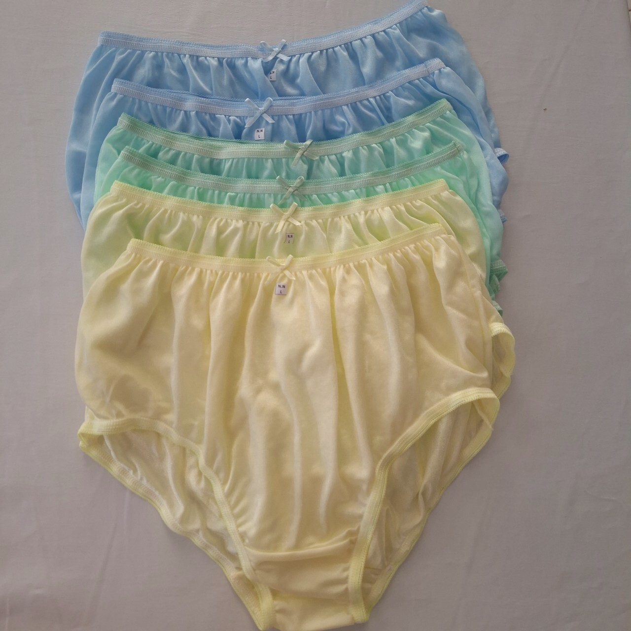 6pc Nylon Underwear Unisex Panties Silky Soft Smooth Briefs High Waist 30″-36″ L