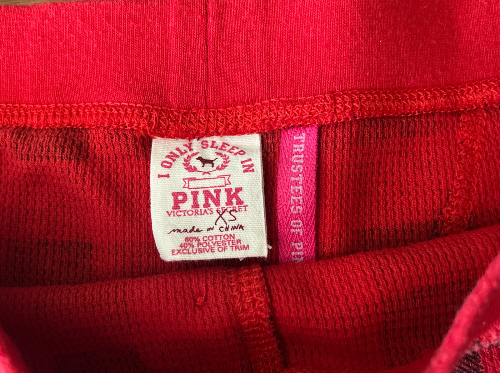 Vintage Victorias Secret I Only Sleep In PINK Boxer Shorts Panties Shortie XS/S