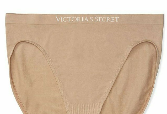 XS Beige SEAMLESS NO SHOW FULL COVER Victorias Secret High-Leg Waist Brief Panty
