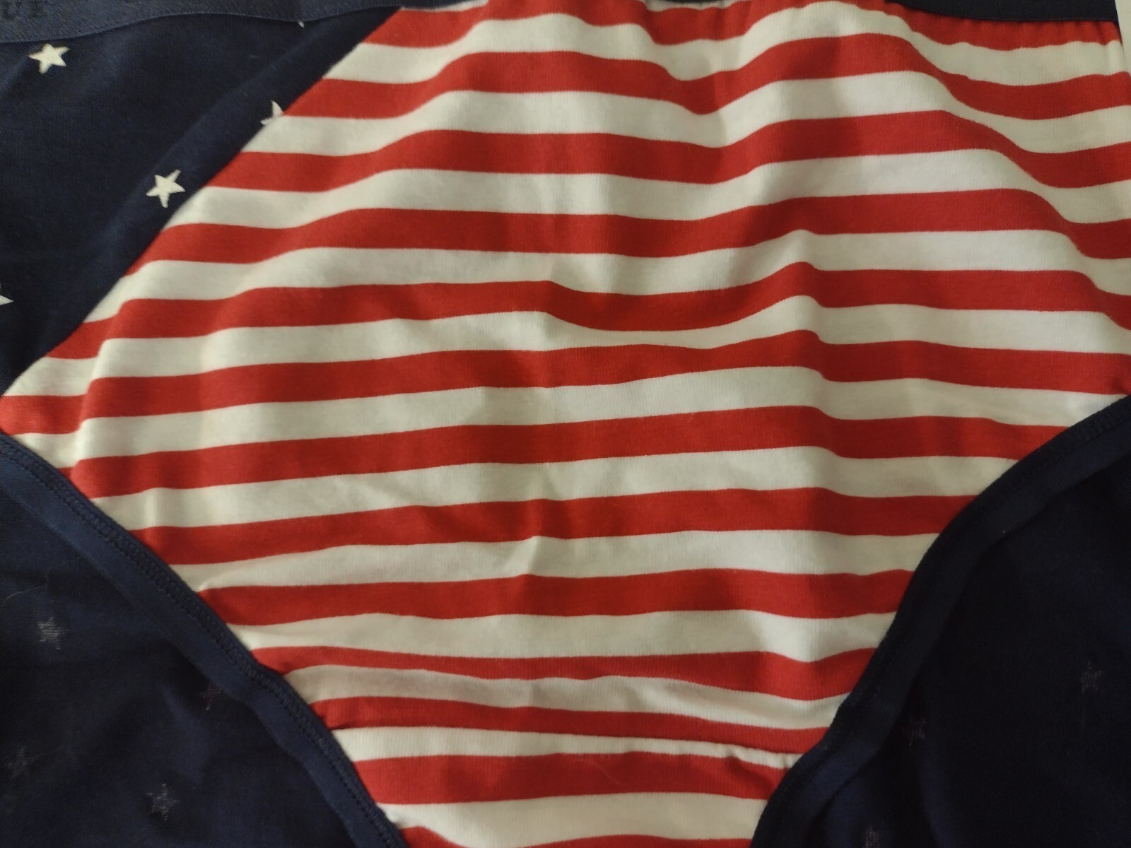 NWT CACIQUE COTTON HIPSTER PANTY 18 20 RED WHITE BLUE STRIPES & STARS USA FLAG