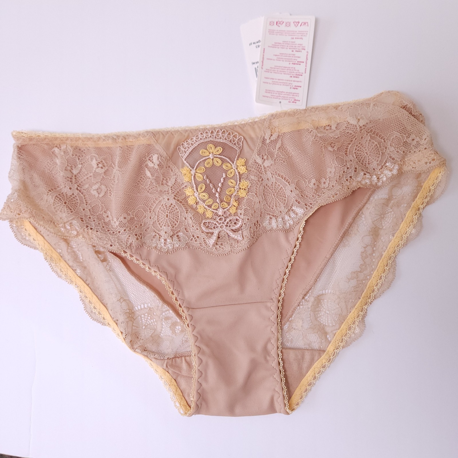 XL bikini panties, set of 3, European lingerie, cream, black, beige panties