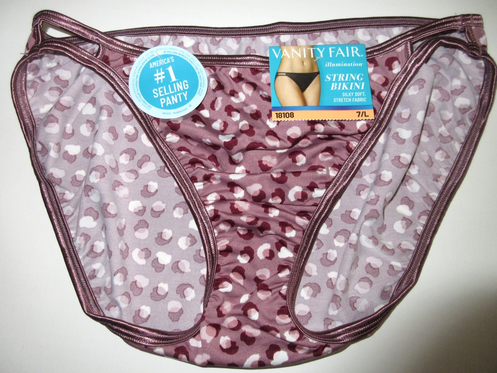 Vanity Fair Body shine Illumination String BIKINI Panties 18108 polyester ~ 7/L