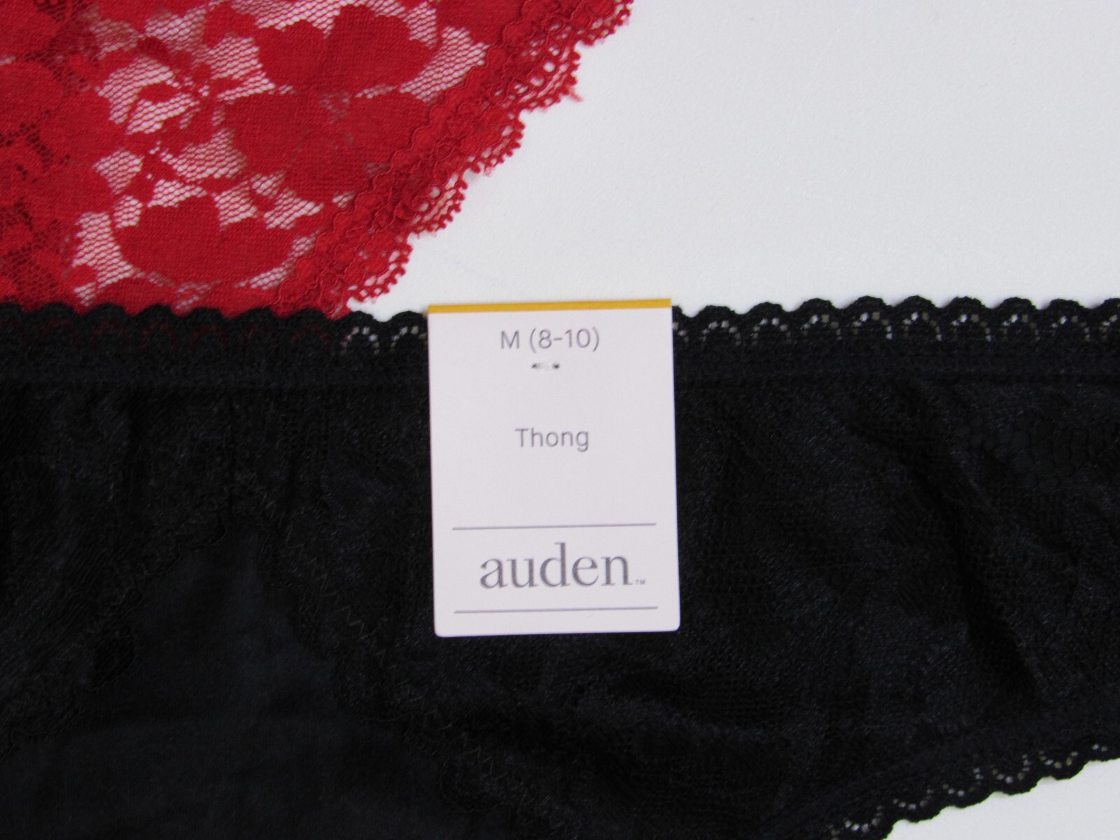 Auden Women’s Variety Thong 2 Pack Size Medium 8-10