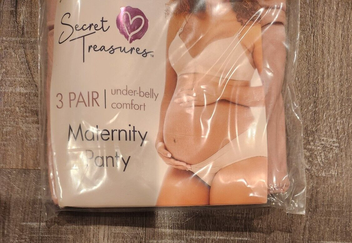 secret treasures 3 pr under -belly maternity panty sz s 4-6 or 3xl 22
