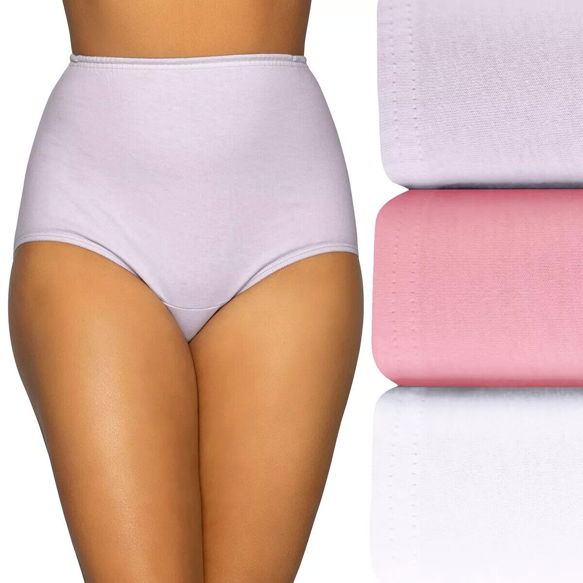 Vanity Fair Brief Underwear Panties Womens 6 7 Perfectly Yours 15320 Cotton 3 PK