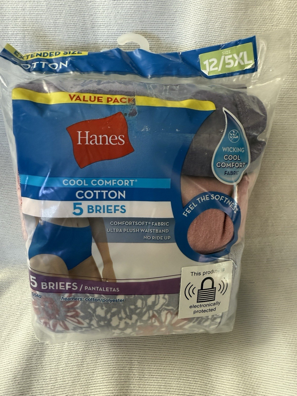 NEW Hanes Cool Comfort Briefs Women Hanes Panty Women’s 12 Size 5XLARGE 5 Pair