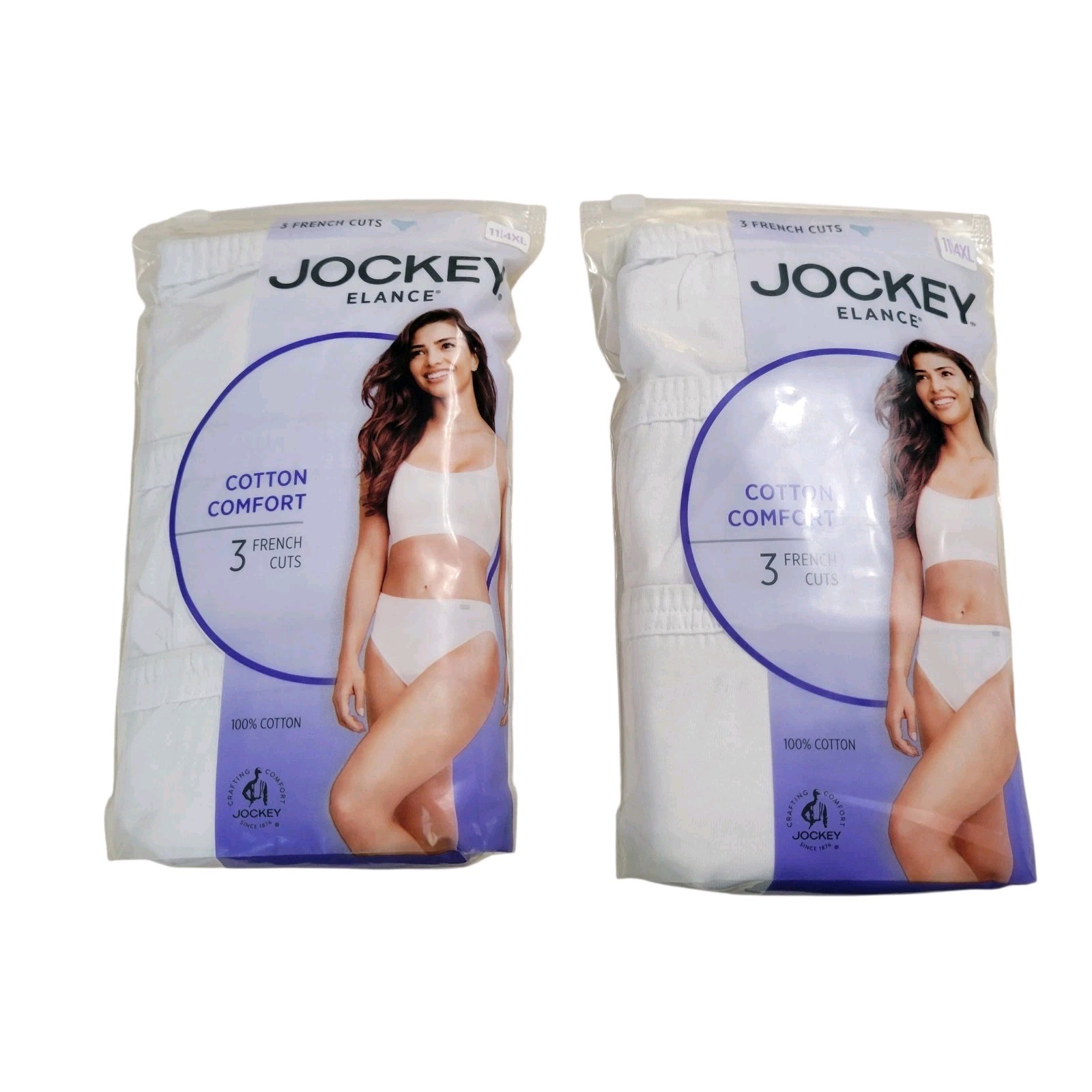 2 Packs Womens Jockey Elance Panties 3 Pack French Cut Sz 11/4XL 100% Cotton