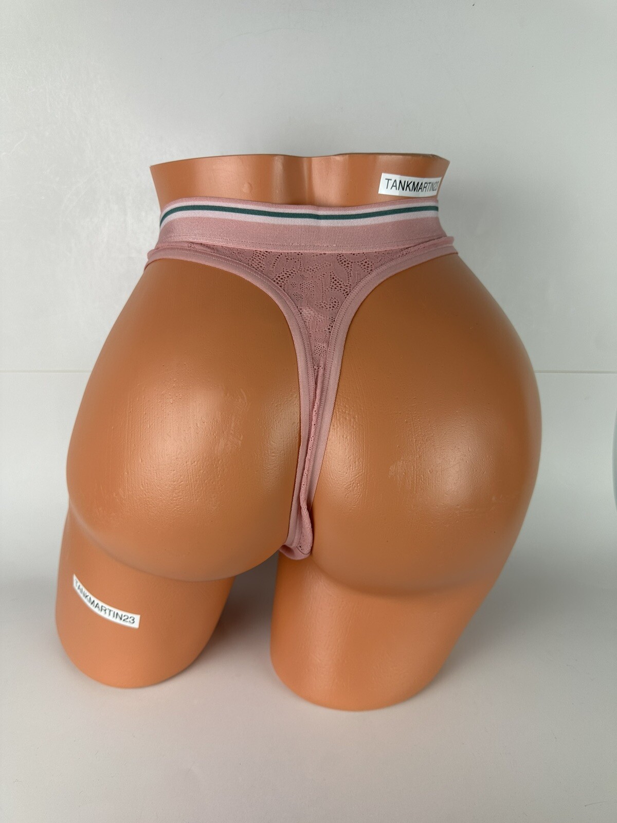 NWT LANE BRYANT CACIQUE PLUS 18/20 COTTON THONG PANTY W/ LACE BACK PINK BLUSH