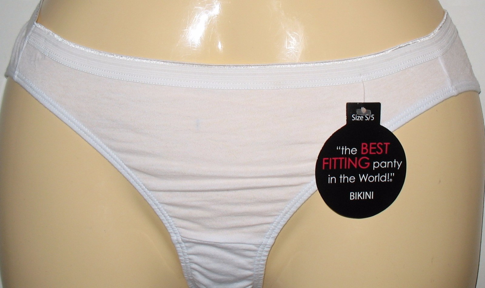 THE BEST FITTING PANTY IN THE WORLD – NEW – S / 5 – WHITE 100% COTTON BIKINI