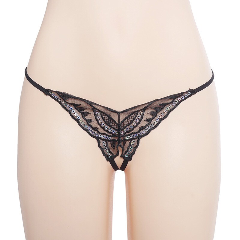 ☆US☆ Sexy Women Lace Thong G-string Panties Lingerie Underwear Crotchles T-back✔