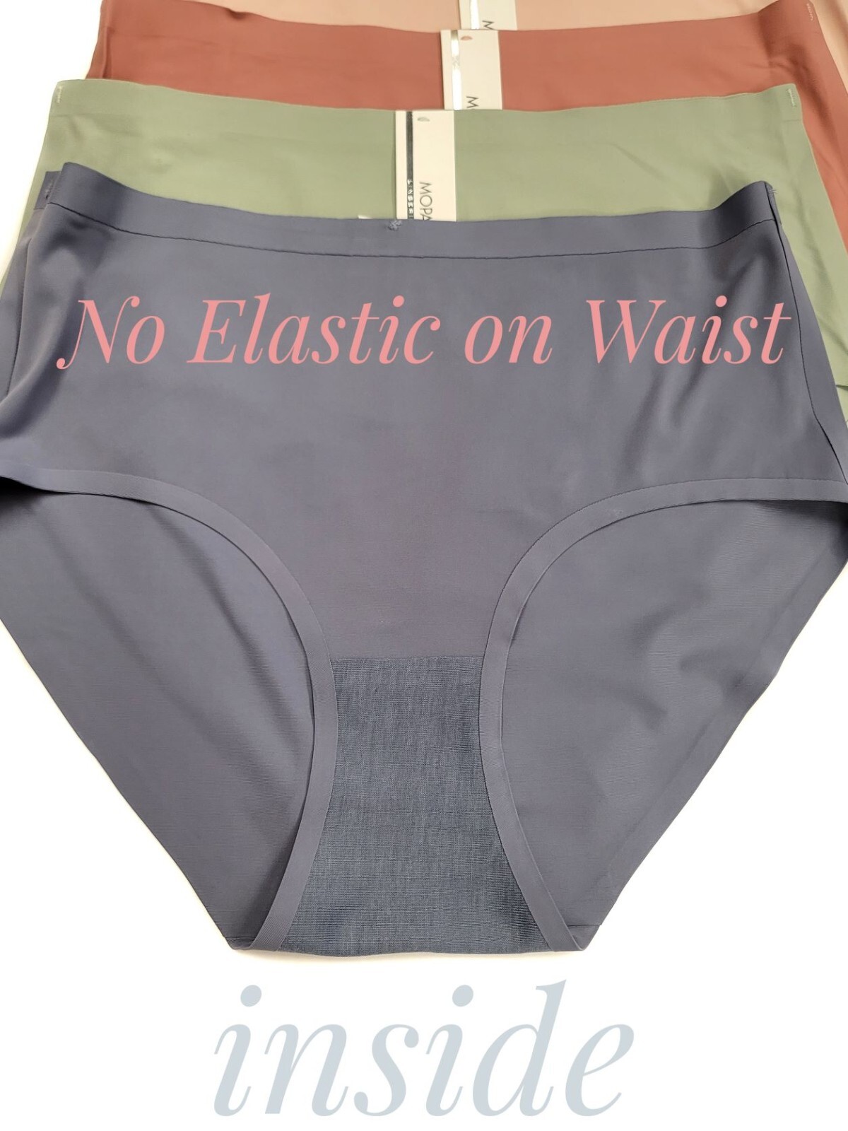 6pk Mopas Women’s Seamless Invisible Panties No Show Laser Cut Briefs Underwear