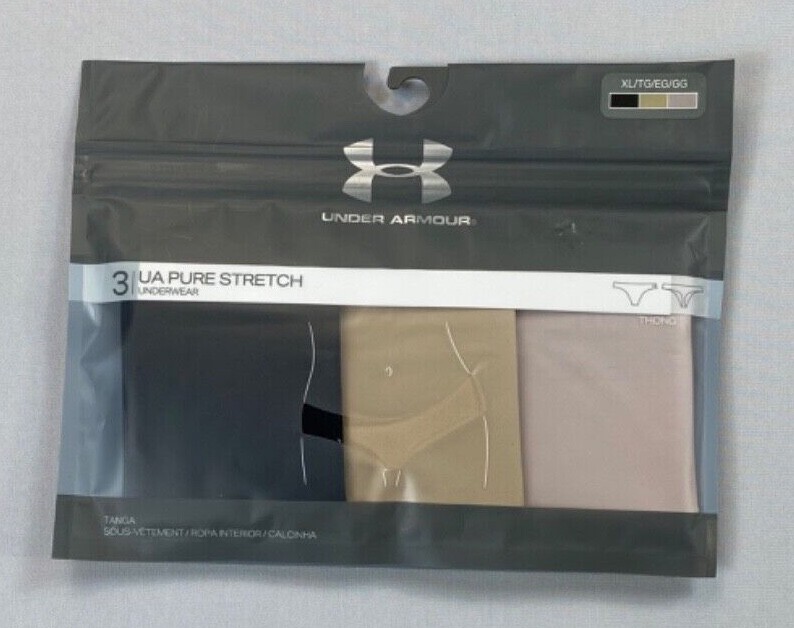 Women’s Under Armour UA Pure Stretch 3 Pair THONG XL Underwear