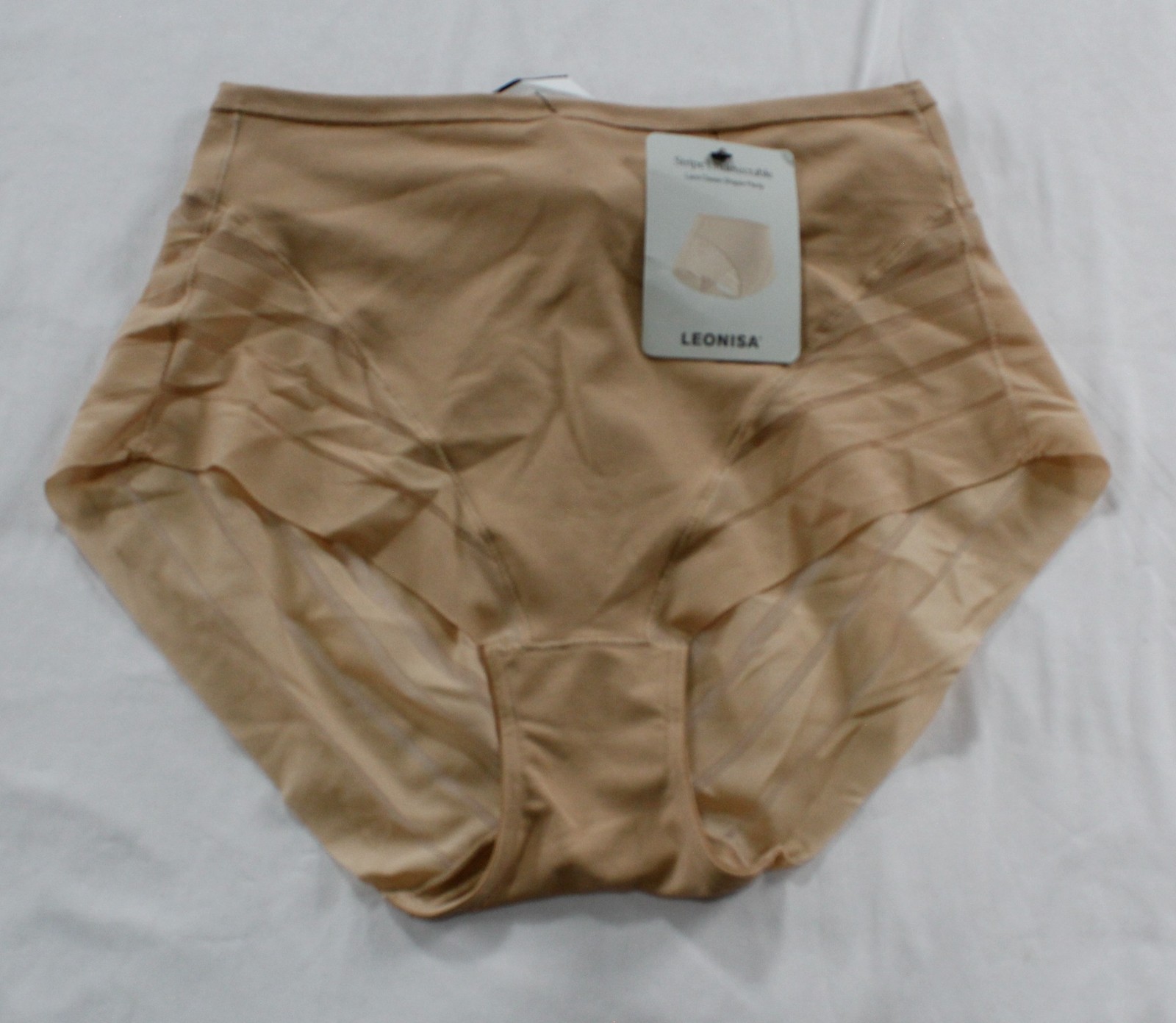 Leonisa Women’s Stripe Undetectable Classic Shaper Panty MS7 Beige Large NWT