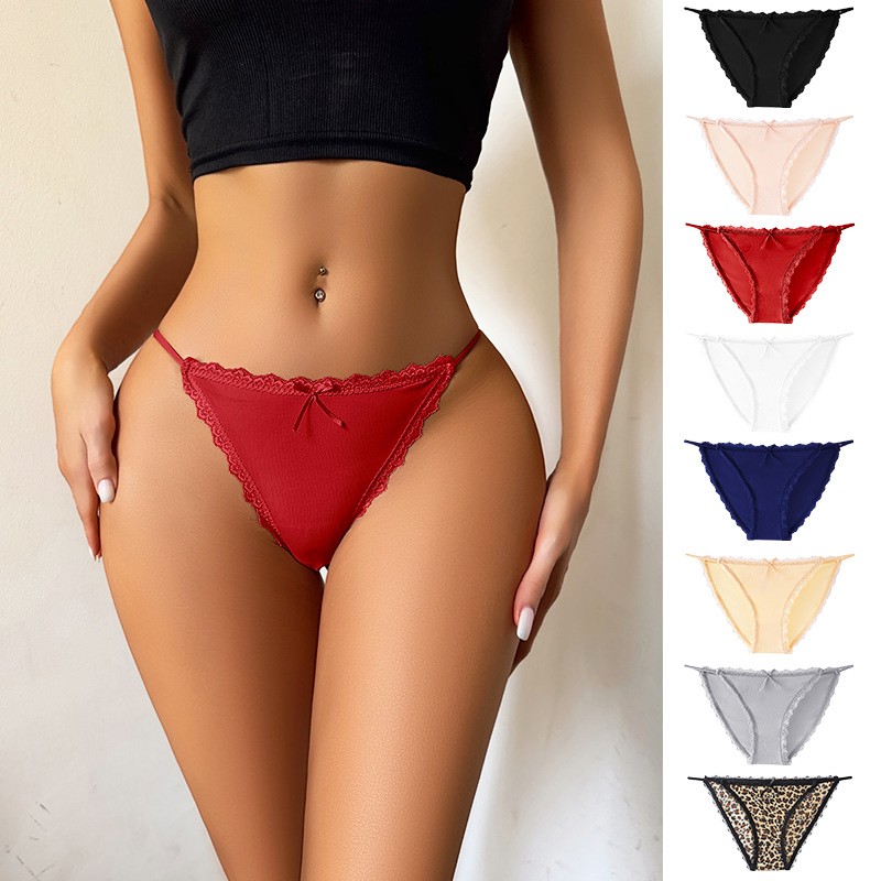 4 Pack Lot Ladies Womens Sexy Panties Underwear String Bikinis Lace Lingeries