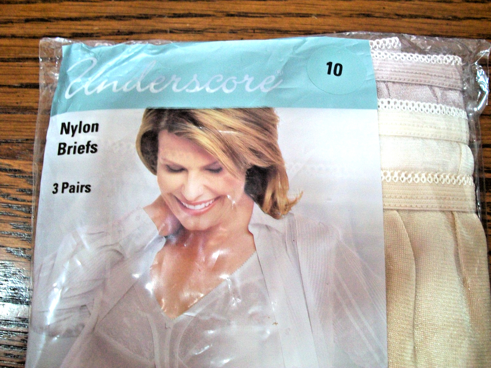 NEW UNDERSCORE PLUS 10 LOT 3 SILKY NYLON BRIEFS PANTIES UNDERWEAR~COTTON LINER~