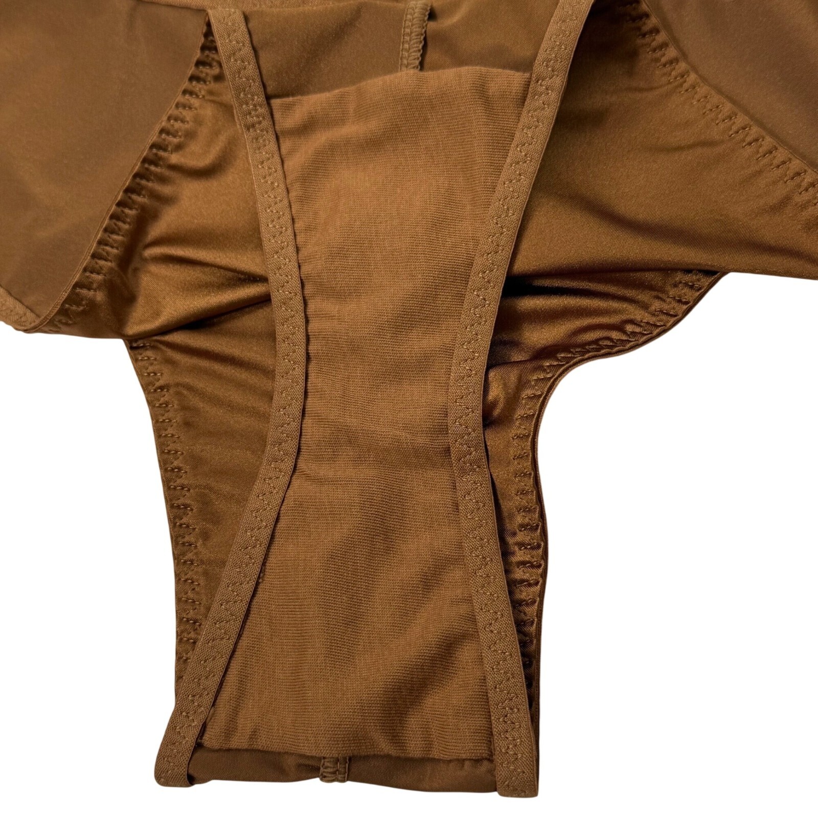 SKIMS Stretch Satin Cheeky Tanga Bronze 4X