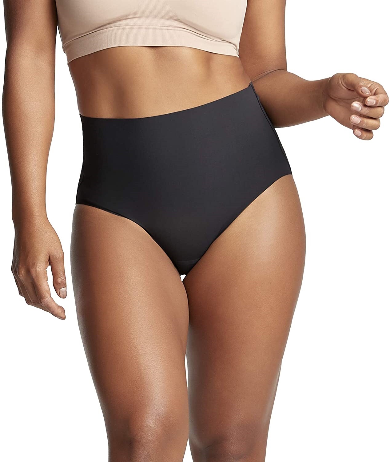 Yummie 261399 Women’s Nala Mid Waist Shaping Brief Black Underwear Size L