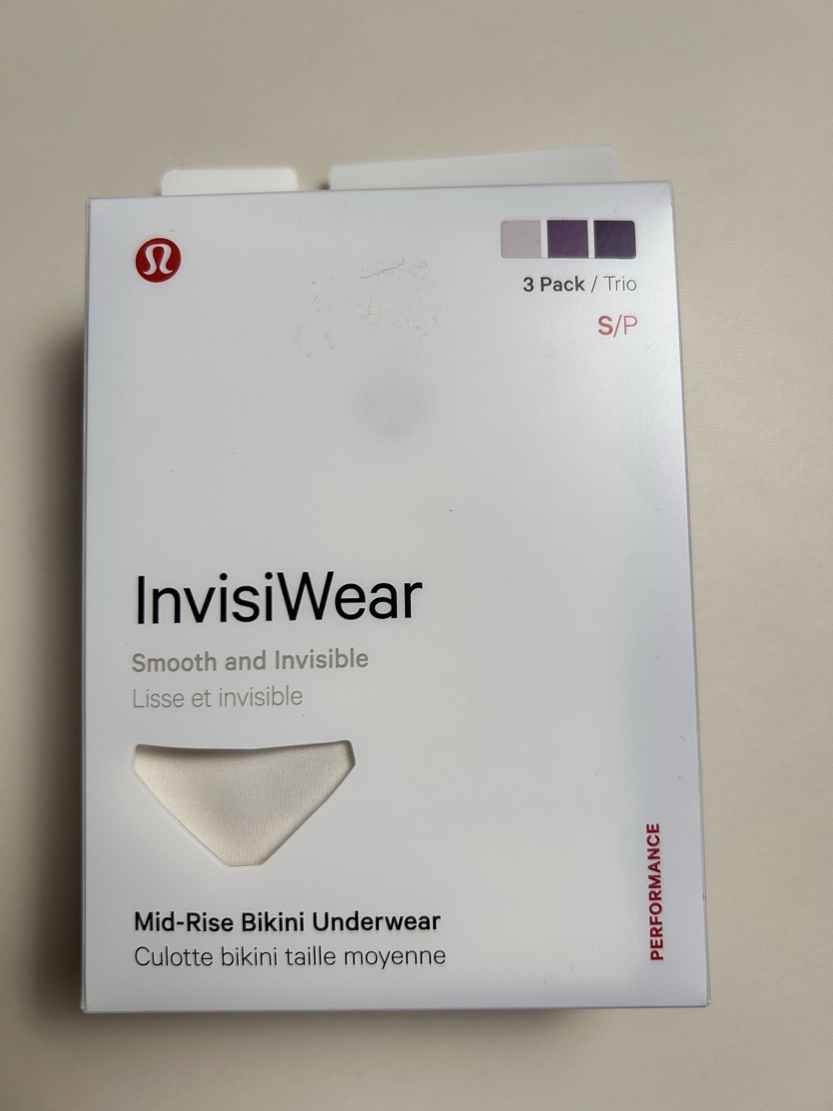 NWT Lululemon Invisiwear Mid-Rise Bikini (3 Pack) Multicolor Size S – LTIV
