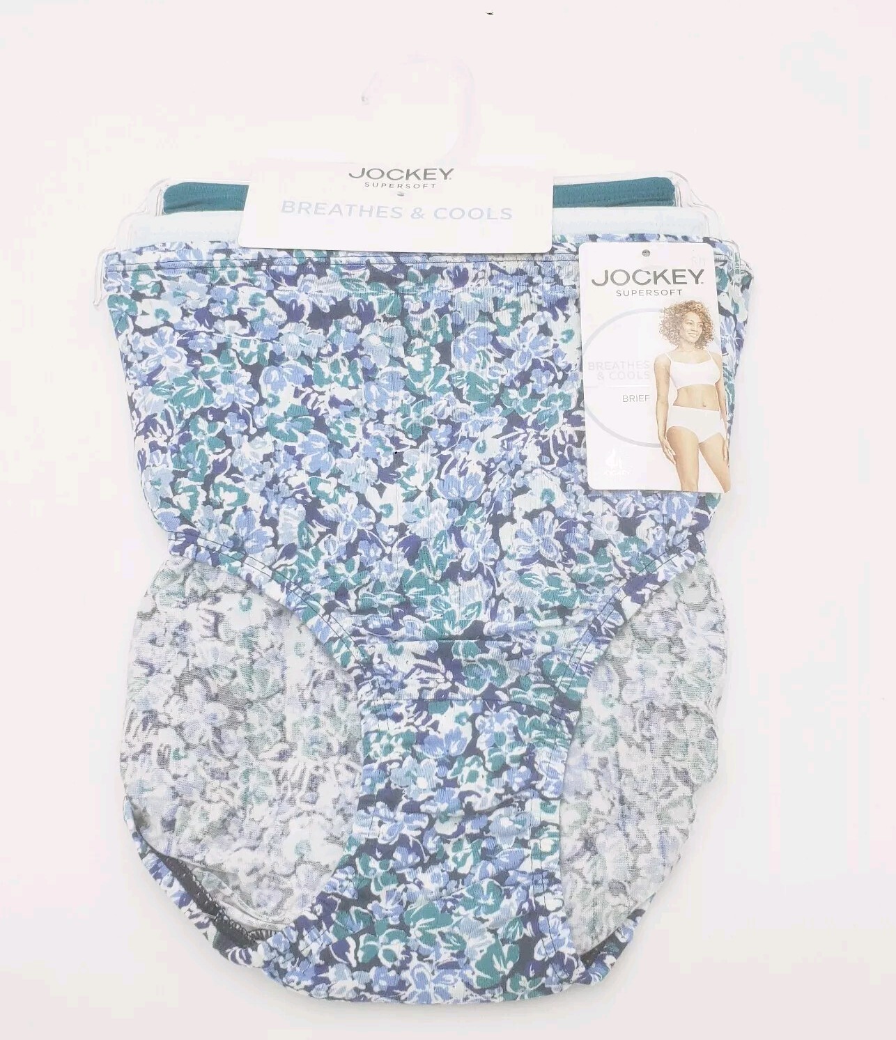 Jockey Breathes & Cools 3-Pack Brief Panty Size 8 Modal Stretch Panty Size 6