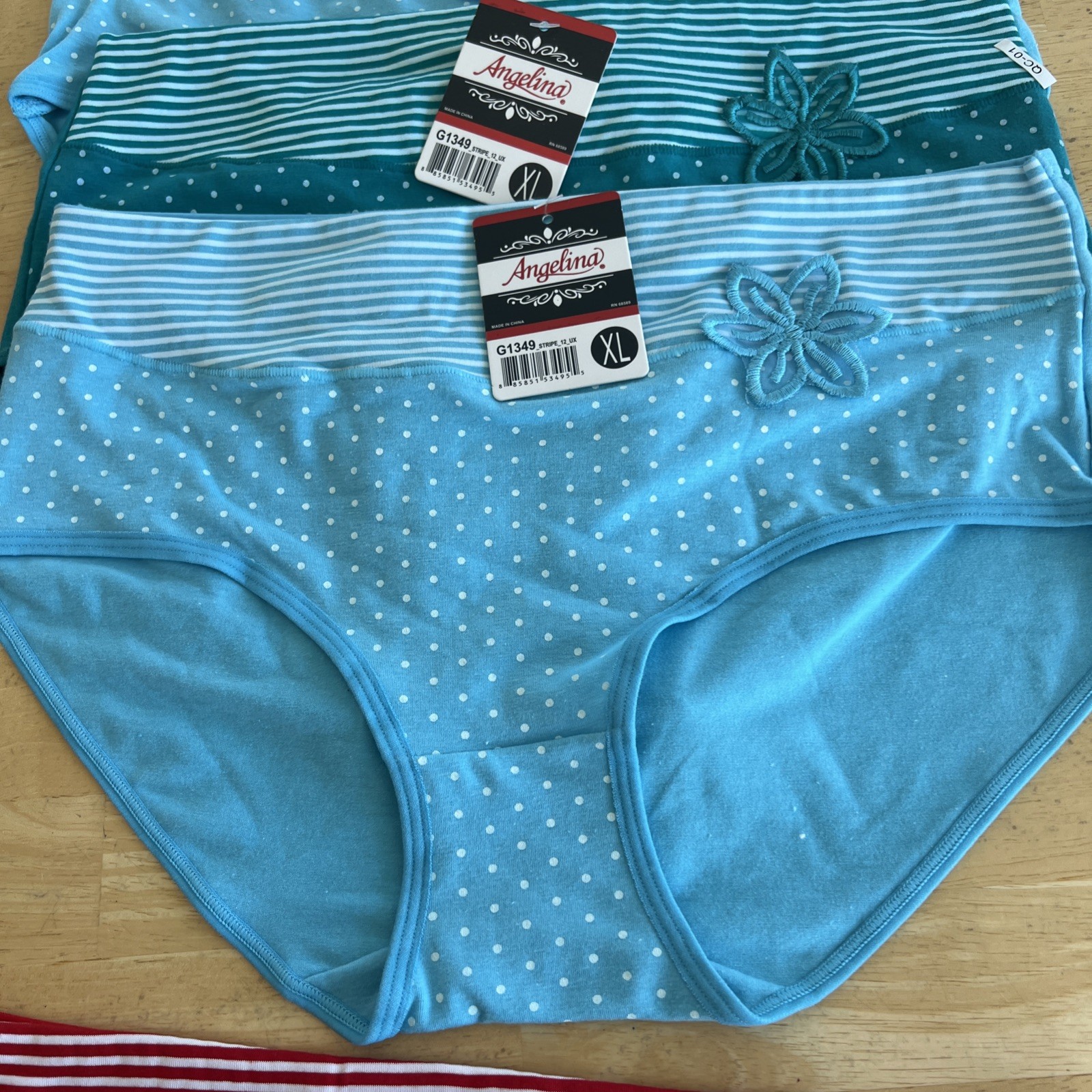 ANGELINA LADIES UNDERWEAR PANTIES ~SET OF 5 ~SZ XL (RUN SMALL LIKE A 7) NEW TAGS