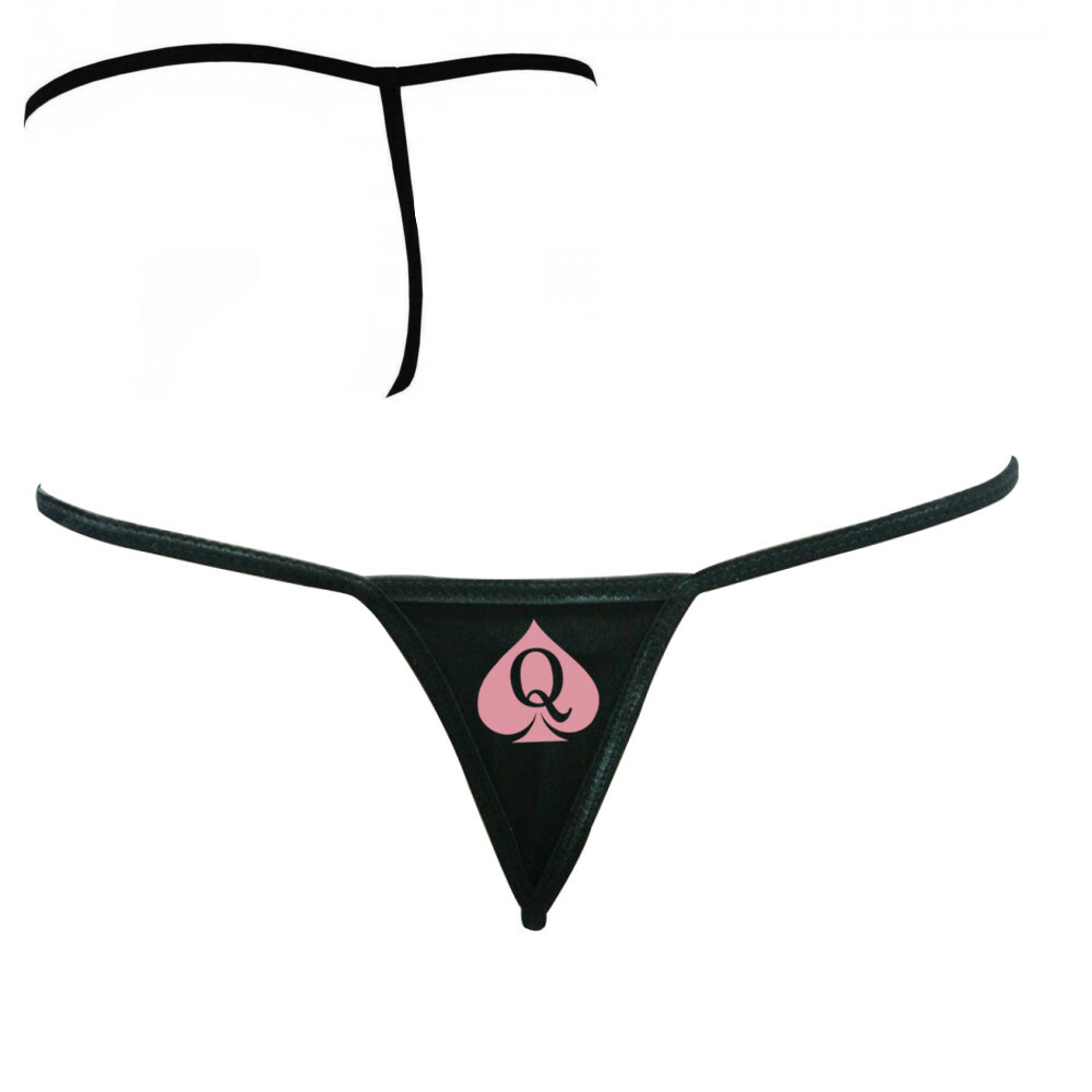 SEXY BBC Black Queen of Spades G-String Thong Hotwife Swinger Lifestyle Cuckold